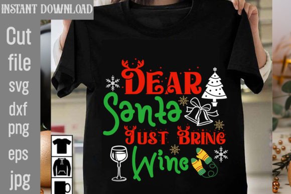 Dear Santa Just Bring Wine: A Versatile SVG for T-Shirt Designs