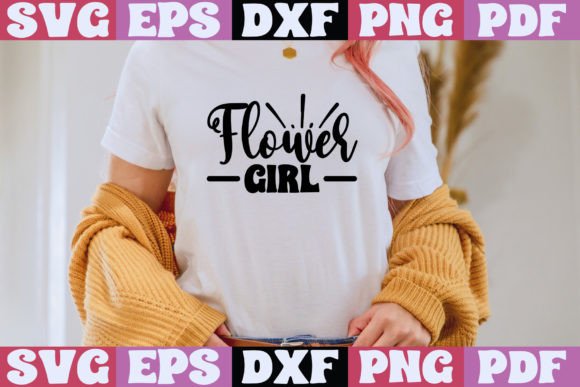 Flower Girl Craft SVG: Perfect for T-Shirt Designs and Graphics