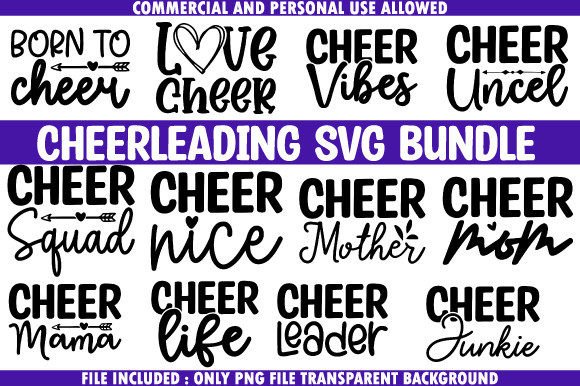 Free Cheerleading SVG Bundle for T-Shirt Designs and Graphics