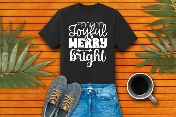 Joyful Merry Bright SVG Craft for T-Shirt Designs and Graphics