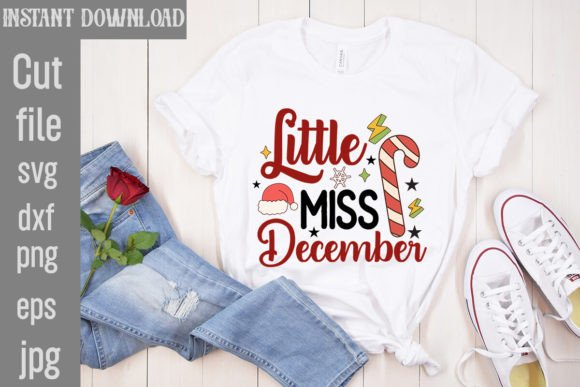 Little Miss December SVG Cut File: A Versatile Graphics Asset for T-Shirt Designs