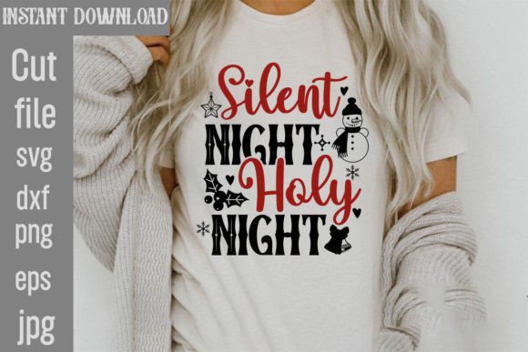 Review: Silent Night Holy Night SVG for T-Shirt Designs & Graphics